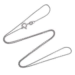 Estate Italy Sterling Silver 925 1.0mm Cable Chain Necklace 18"